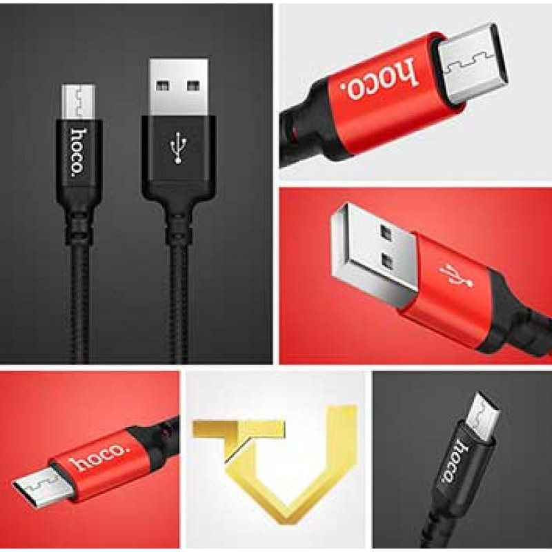 Cáp sạc Micro USB Hoco X14 sạc nhanh 2.0A dài 1m cho điện thoại SAMSUNG/XIAOMI/OPPO