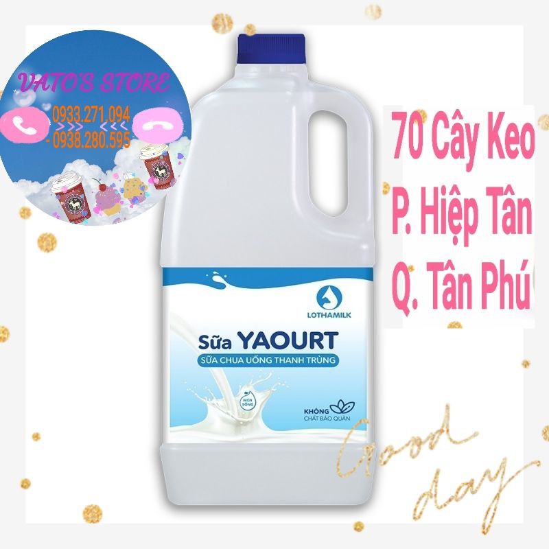 Sữa chua uống thanh trùng Long Thành Lothamilk 1760ml có đường