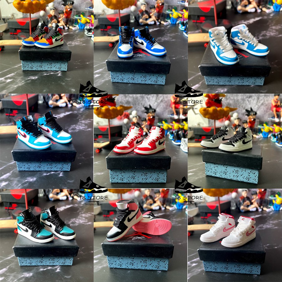 Móc Khóa Giày Jordan 🔥TẶNG BOX🔥 Mô Hình Giày Sneaker Mini