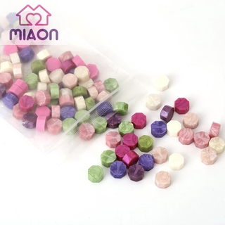 Sáp 100pcs Retro Fire Painting Pill Octagon Sealing Wax Grain Stamping Envelope