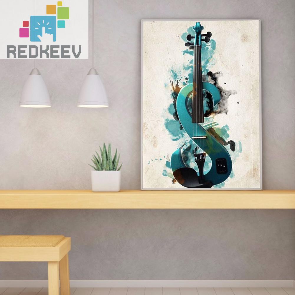 Bộ Tranh Đính Đá 5d Tự Làm Hình Đàn Guitar Redkeev 1.13