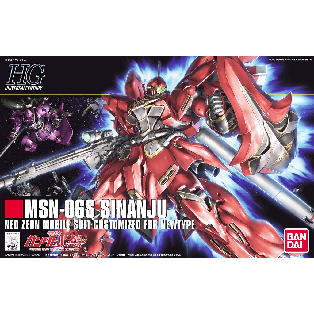 Mô Hình Gundam Bandai HG 116 MSN-06S Sinanju 1/144 MS Gundam UC [GDB] [BHG]