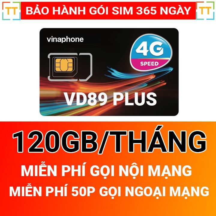 SIM 4G VINA VD149 10S=09XX KM 120GB/THÁNG TỶ PHÚT GỌI NỘI MẠNG +200P NGOẠI MẠNG