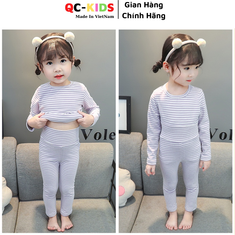 Quần áo trẻ em thu đông hàn quốc 1 tuổi đến 5 tuổi QC-KIDS, đồ bộ cho bé trai bé gái 8-18kg