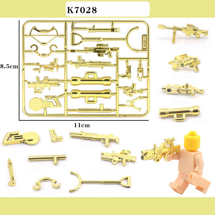 Vỉ phụ kiện k7016 k7017 k7028 mạ vàng trang bị quân sự