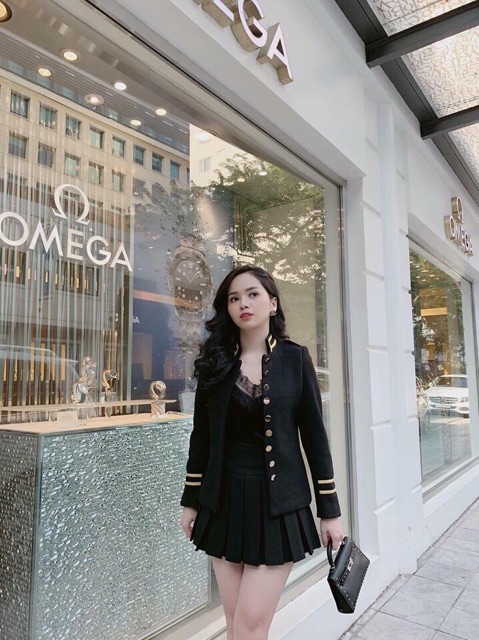 Dạ hoàng gia viền nhũ