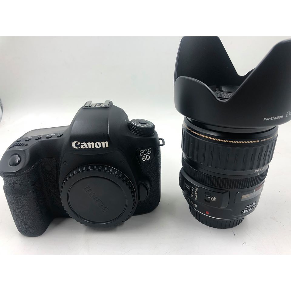 Máy ảnh Canon 6D và ống kính Canon 28-135 ( len đa dụng cho máy FF canon)