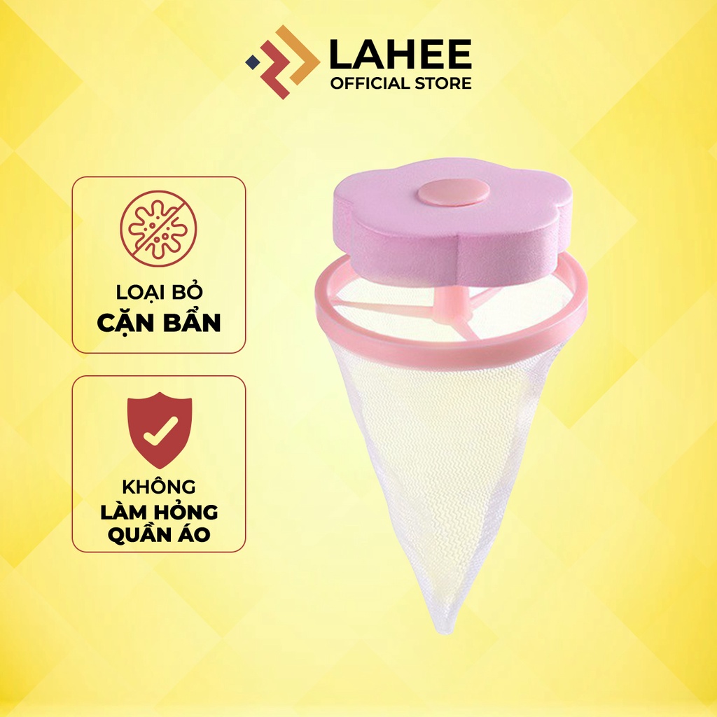 Phao lọc cặn bẩn, túi lọc rác lồng máy giặt thông minh hình bông hoa - LAHEE T.15PLCB