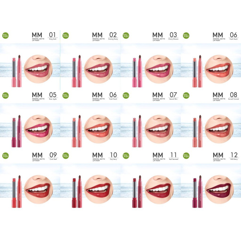 Son Thỏi Baby Bright MM Mineral Matte Lip Paint 2g