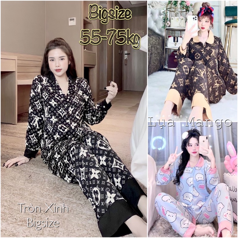 (Bigsize 55-75kg) Bộ Lụa Mango Cao Cấp - Chất đẹp, tôn dáng