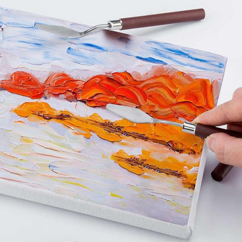 Bộ 7 dao trộn màu vẽ tranh sơn dầu bằng thép không gỉ