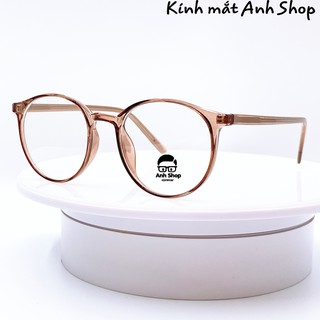 Kính tròn thời trang nhựa dẻo bền đẹp 8243 Anh Shop nhận cắt cận viễn loạn