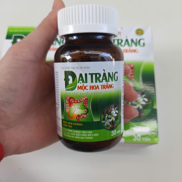 Viên uống ĐẠI TRÀNG HOA MỘC TRẮNG _ Dành cho người bị viêm đại tràng, đại tràng co thắt - Hộp 30 viên