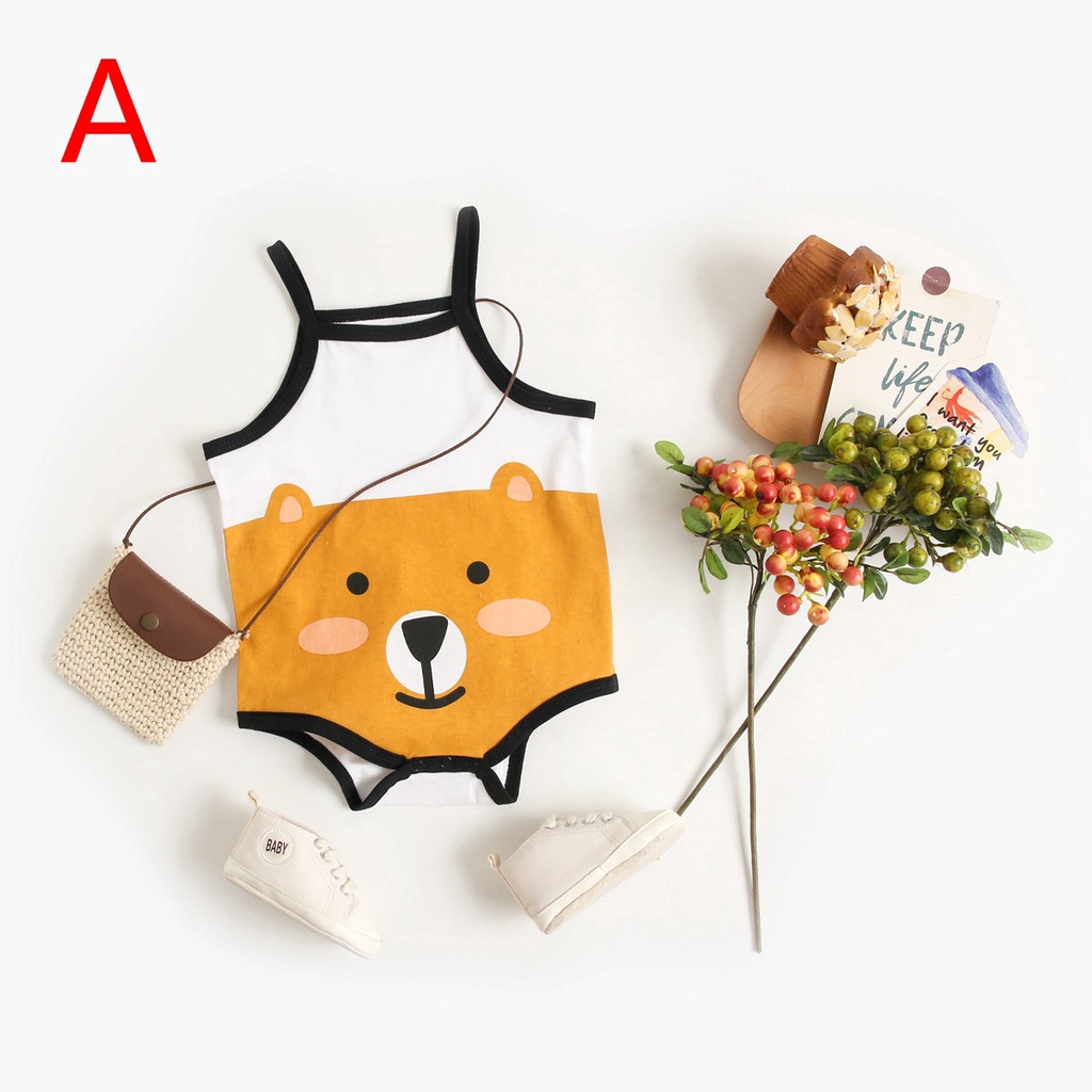 Bộ áo liền quần Sanlutoz họa tiết hoạt hình dễ thương cho trẻ sơ sinh