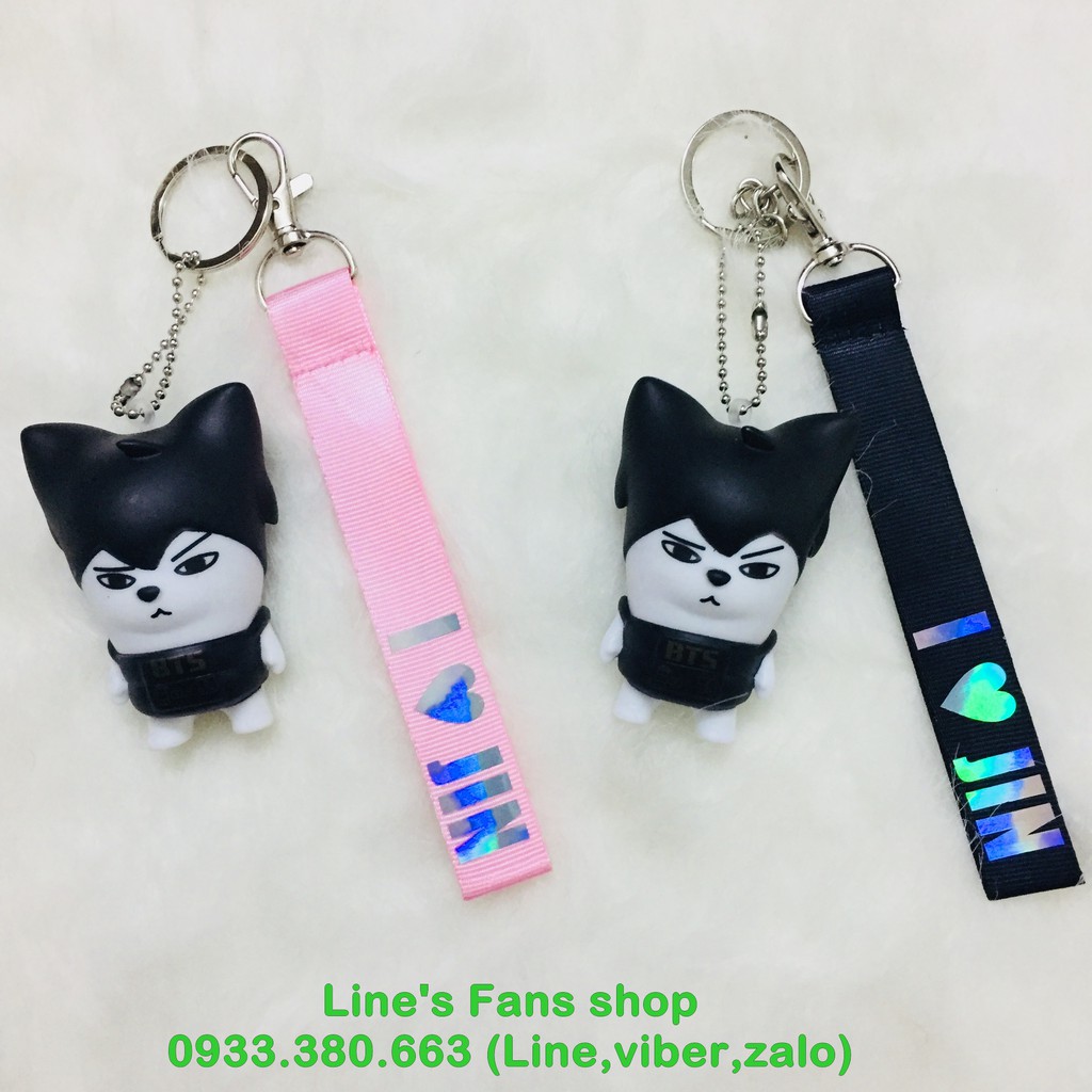 Móc khóa strap BTS (KM tặng Sticker & hình xăm BT21 BTS, khách chọn mẫu)