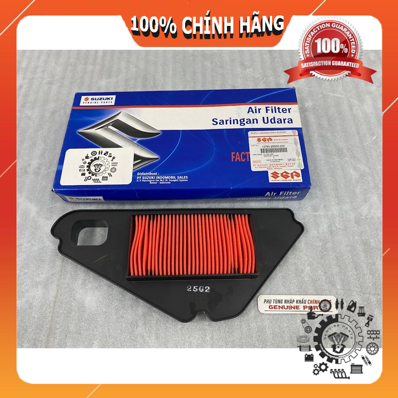 Lọc gió RAIDER XĂNG CƠ, SATRIA FU, K6, K9 nhập khẩu Suzuki Indo