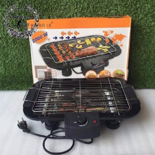 [HCM] -  Bếp nướng không khói Electric barbecue grill 2000W (Đen) - Q2