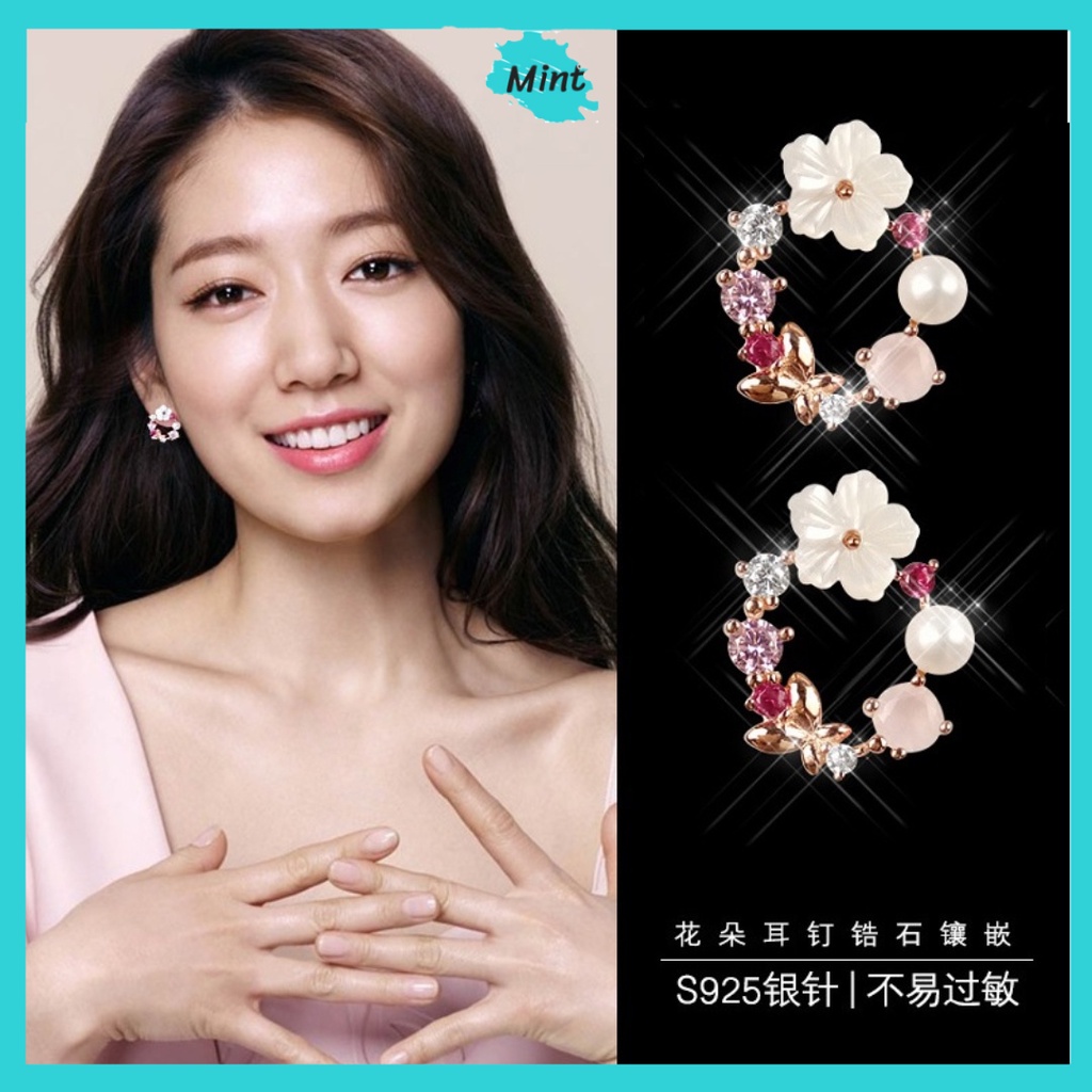 Bông Tai Nữ ❤️KHÔNG GÂY DỊ ỨNG❤️ Khuyên Tai Tròn Chuôi Bạc S925 Kiểu Mới Thanh Lịch Phong Cách Hàn Quốc