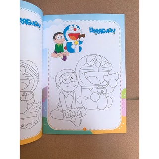 Sách - Combo tô màu Doraemon (2 quyển) + bán kèm hộp sáp màu