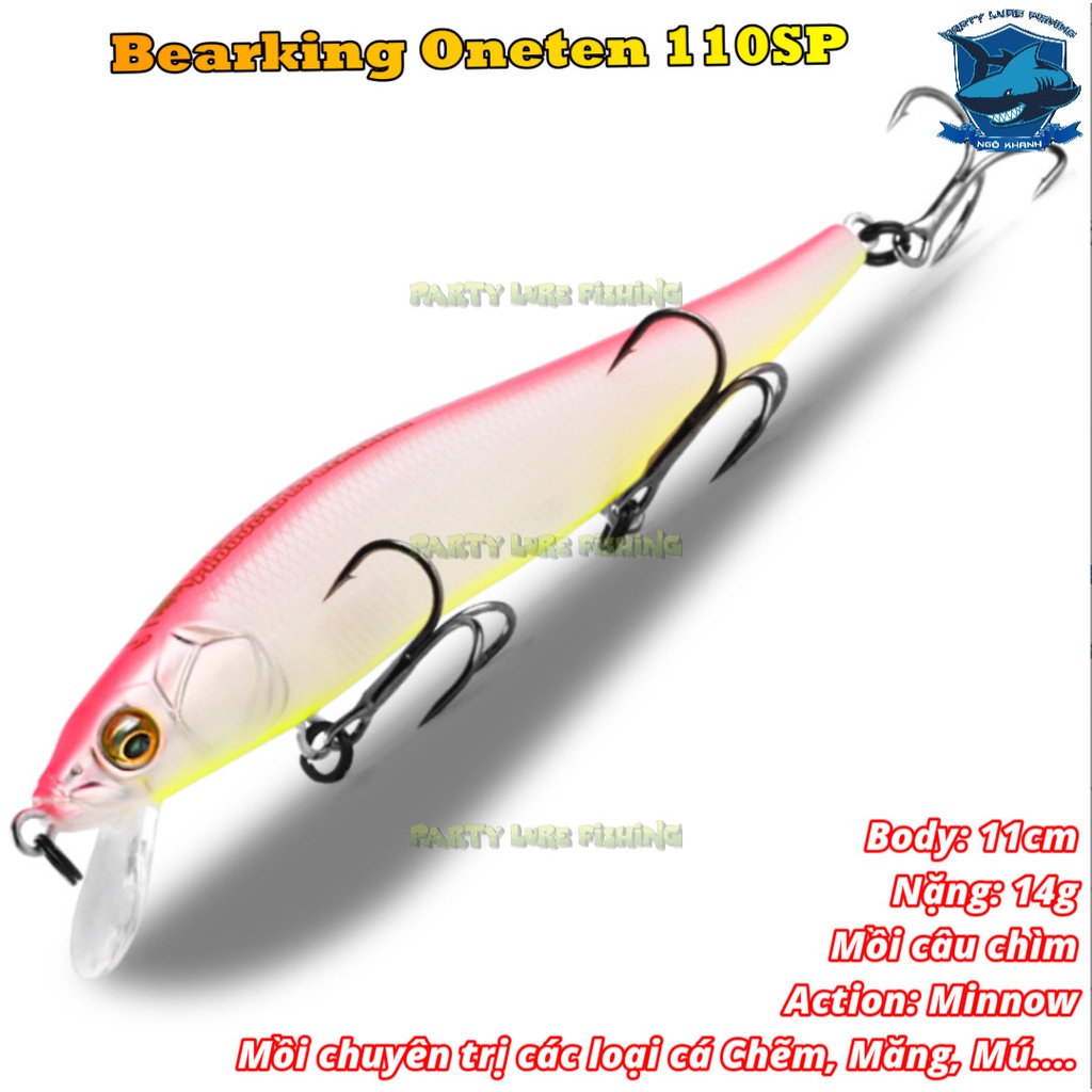 Mồi câu cá Bearking Oneten 110SP, mồi lure cá chẽm, măng, mú...