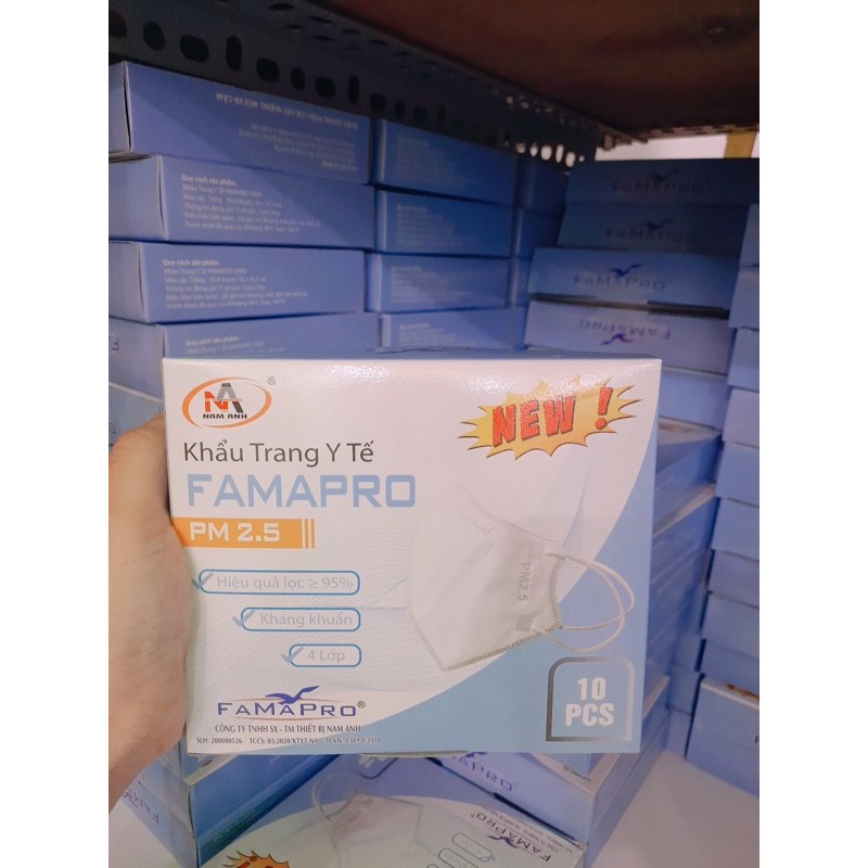 ✅ Khẩu trang FAMAPRO PM 2.5 New – Hàng xuất khẩu lọc khuẩn BFE ≥95%, ngăn bụi mịn , ngừa bệnh truyền nhiễm