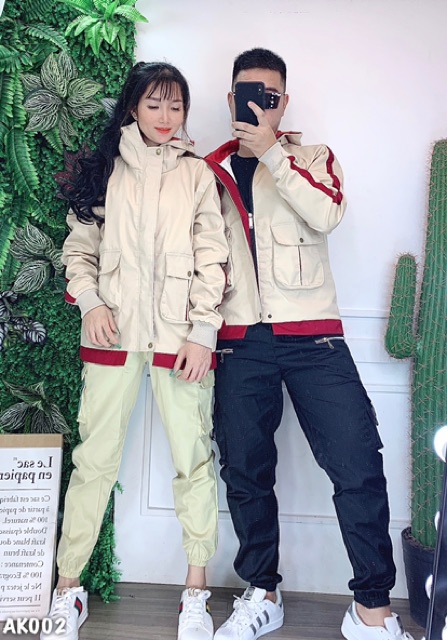 🎇𝐆𝐢𝐚́ 𝐒𝐢̉🎇 ABC Áo Khoác Kaki Kem Viền Đỏ Siêu Đẹp (Video,Hình Thật) | BigBuy360 - bigbuy360.vn