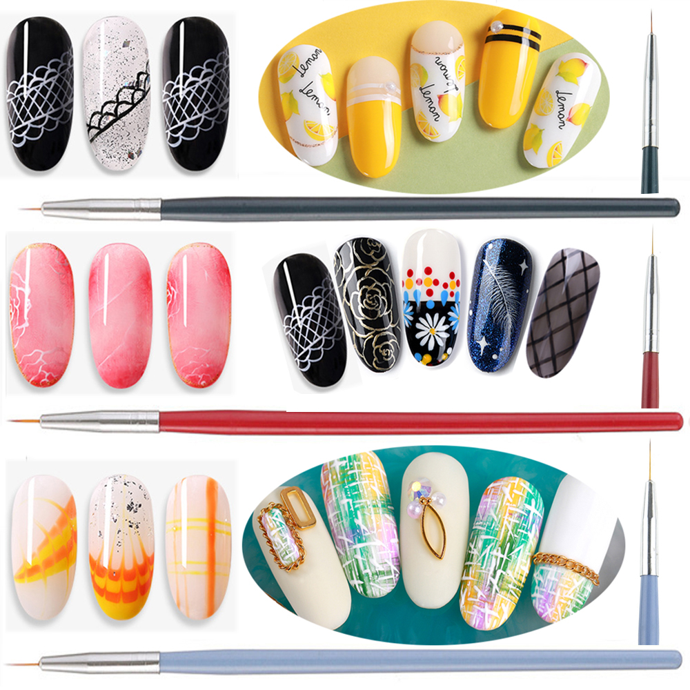 Set 3 Cọ Vẽ Trang Trí Móng Tay Chuyên Dụng Chất Lượng Cao