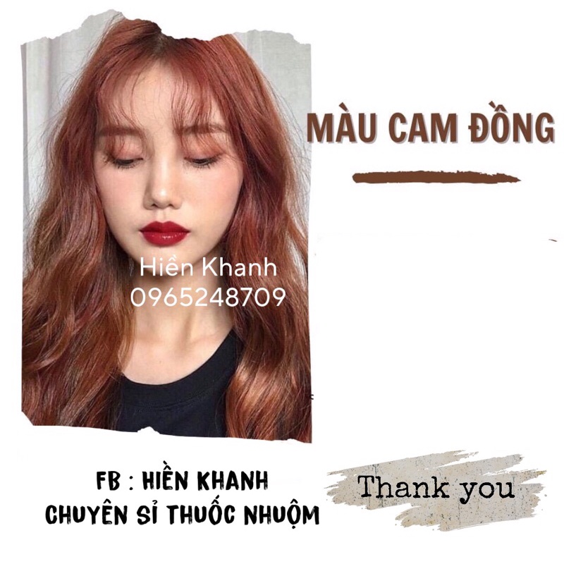 (Không tẩy) Combo Nhuộm Tóc Cam Đồng
