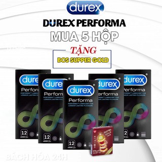 [SIÊU HOT ] Bao Cao Su DUREX PERFORMA (Hộp 12 Bao) - Dòng Bcs Kéo Dài Thời Gian Yêu Có Nhiều Gel Bôi Trơn Siêu Khoái Cảm