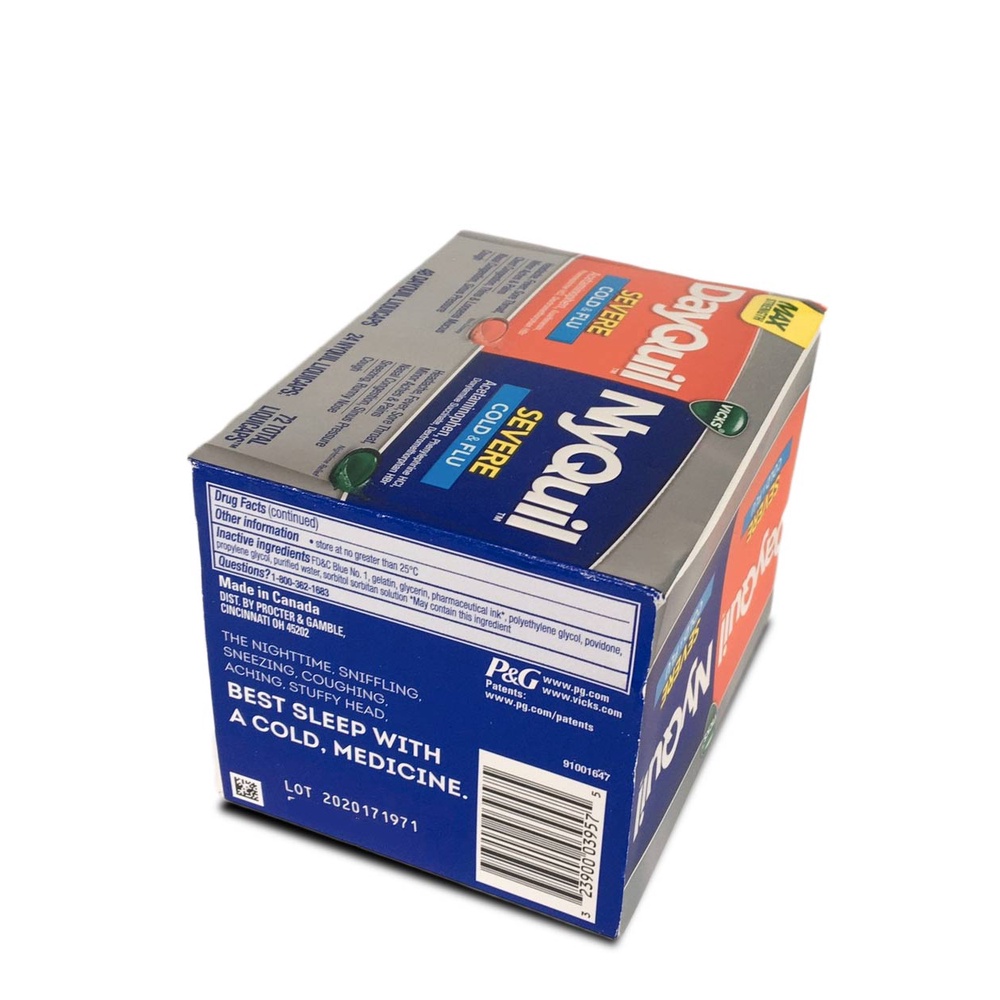 Viên giảm ho và cảm cúm Vicks DayQuil & NyQuil Severe liquid gel