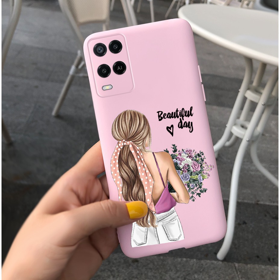Ốp Lưng Silicon Dẻo In Hình Cô Gái Dễ Thương Dành Cho Oppo A54 4g 2021 Oppo Cph2239