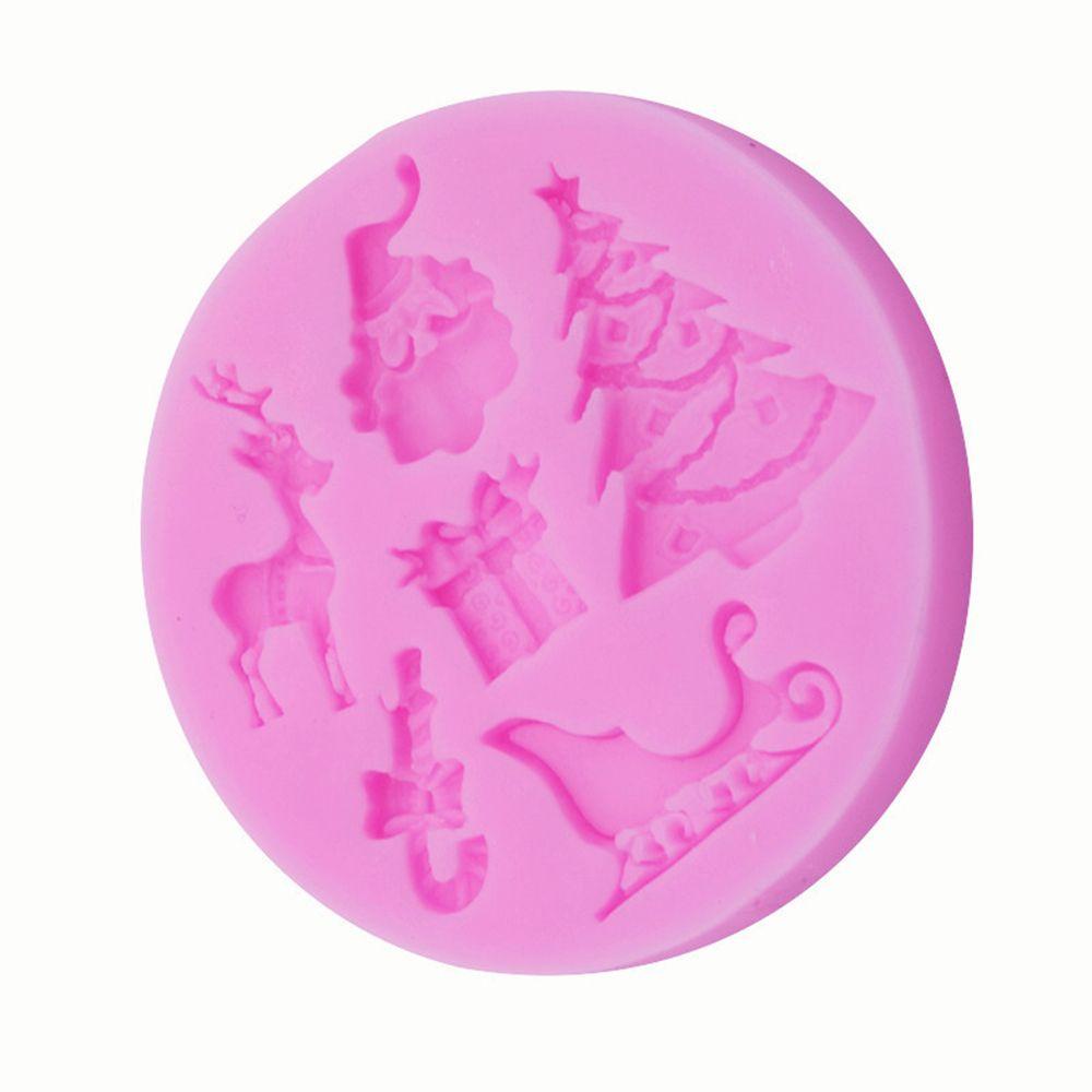 AUGUSTINA Khuôn Silicone Làm Đất Sét Tạo Hình Chủ Đề Giáng Sinh