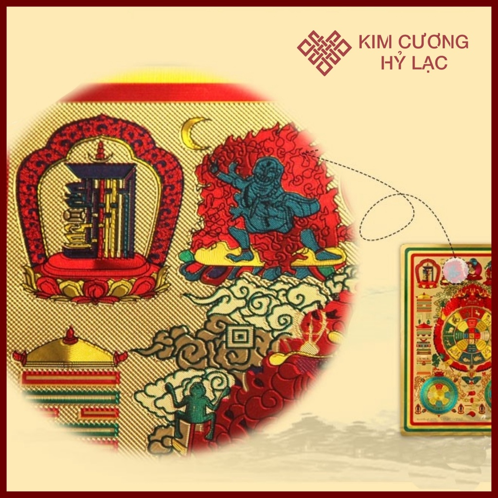 Tấm Dán Văn Thù Cửu Cung  20 Cm