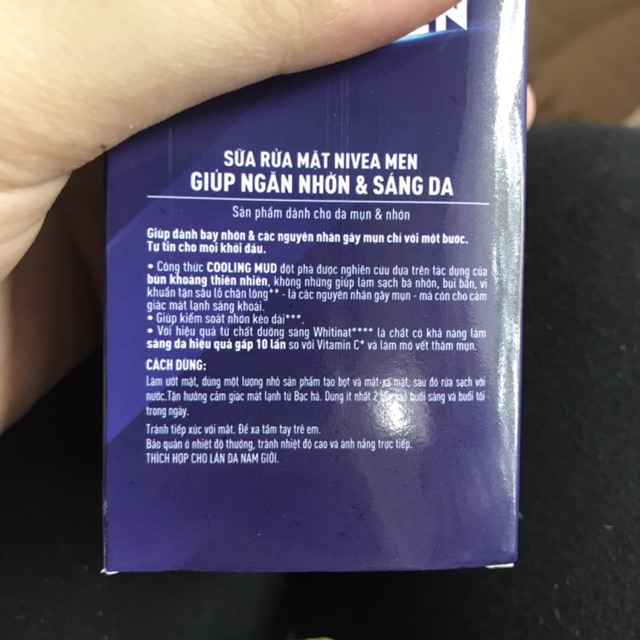 Sữa Rửa Mặt Nivea Men Anti Oil & White 15g (Travel Size)