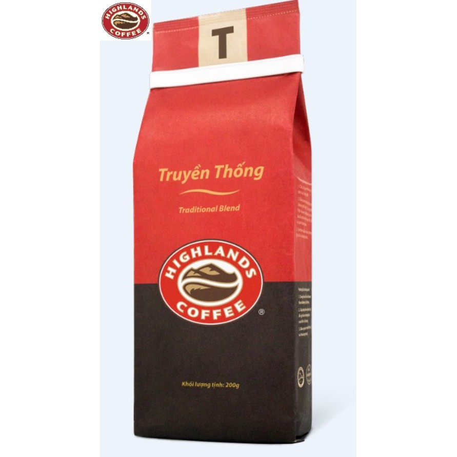 [SenXanh CAFE] Mua 3 gói tặng 1gói Cà phê Rang xay Truyền thống Highlands Coffee 200g | BigBuy360 - bigbuy360.vn