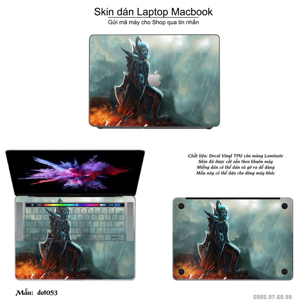 Skin dán Macbook mẫu Dota 2 (đã cắt sẵn, inbox mã máy cho shop)