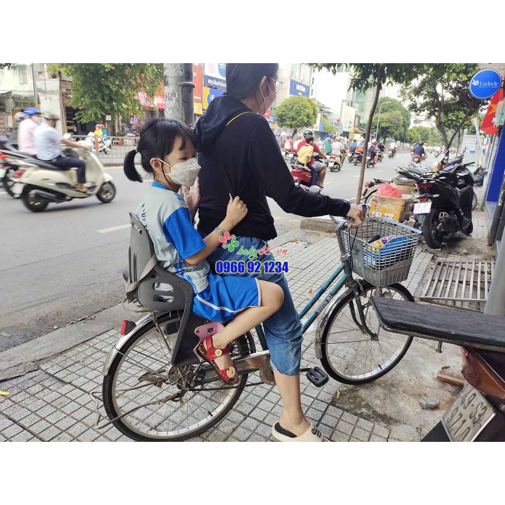 Ghế ngồi xe đạp cho bé - Ghế ngồi xe đạp điện cỡ lớn cao cấp, loại dày dặn