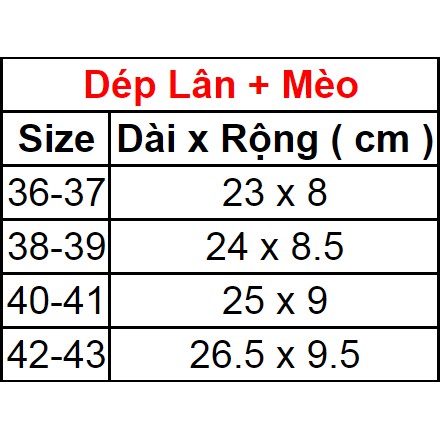 (DÉP CAO CẤP) DÉP MÈO THẦN TÀI CAO CẤP ĐỦ SIZE NAM NỮ (lưu ý hướng dẫn chọn size) có video