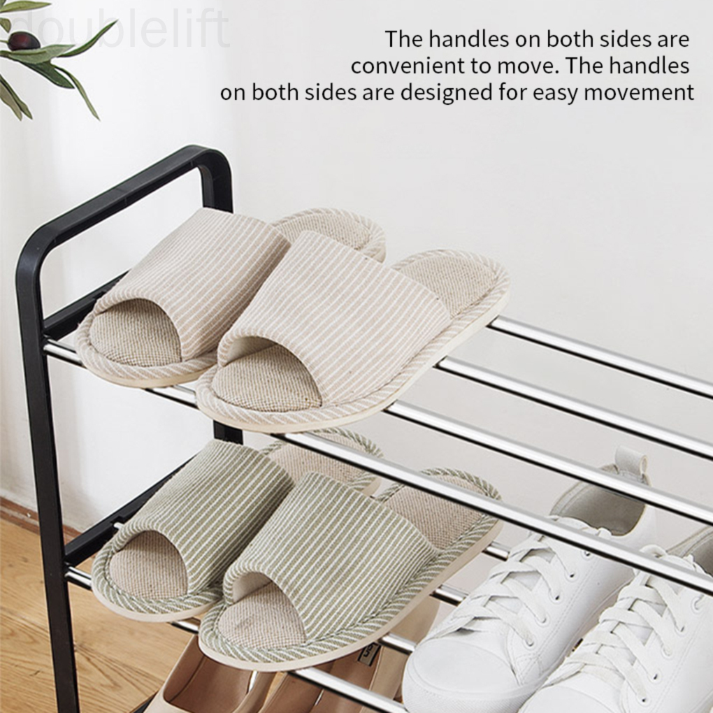 Shoes Rack Multi-layer Shoe Storage Shelf Organizer Household Metal Steel Stand doublelift store