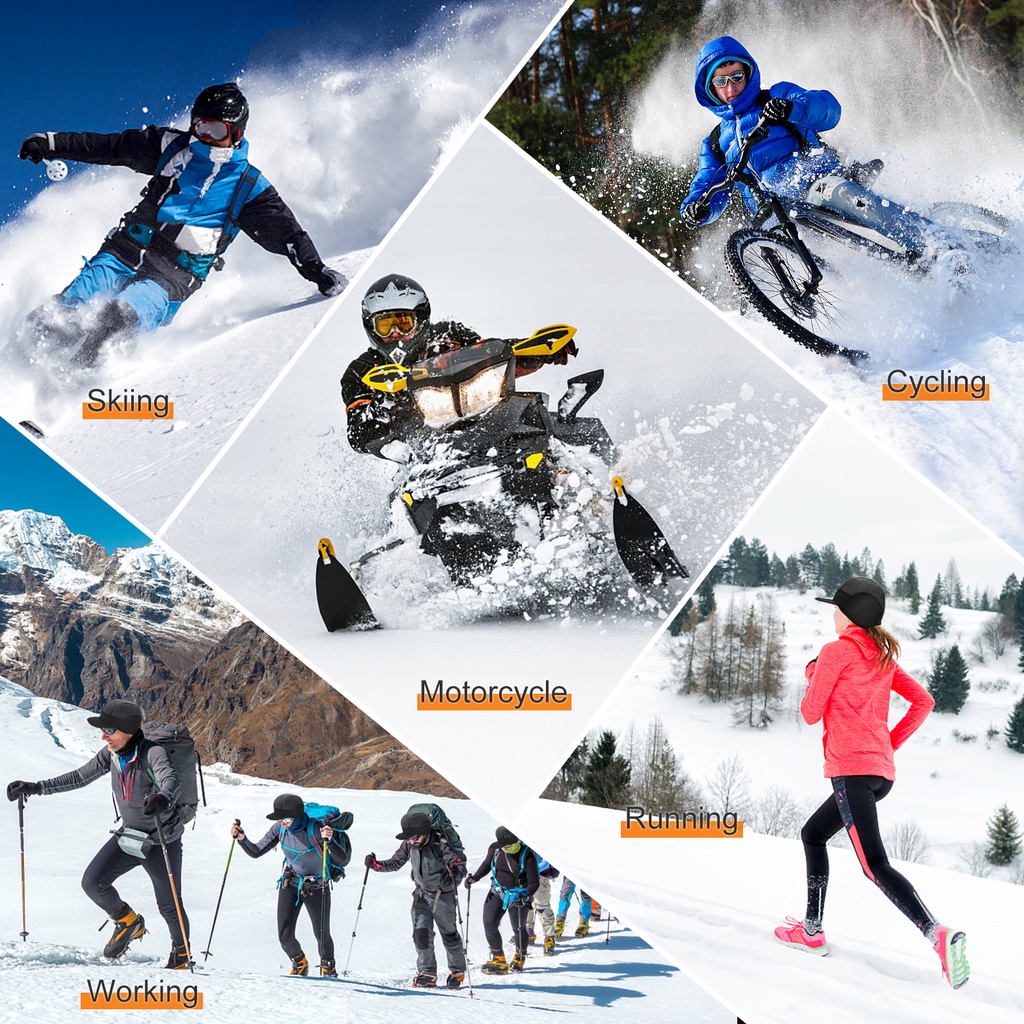 Mũ trùm đầu bằng vải nỉ chống gió mùa đông cho nam và nữ