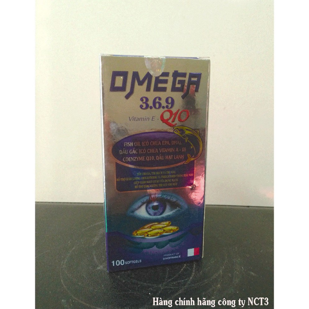 DẦU CÁ OMEGA 3.6.9 Bổ não Sáng mắt, Khỏe Tim Mạch (100 viên) ( Hàng chính hãng công ty NCT3 ) | Thế Giới Skin Care