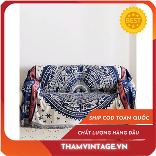 Thảm vintage phủ sofa cung hoàng đạo - Thảm Vintage
