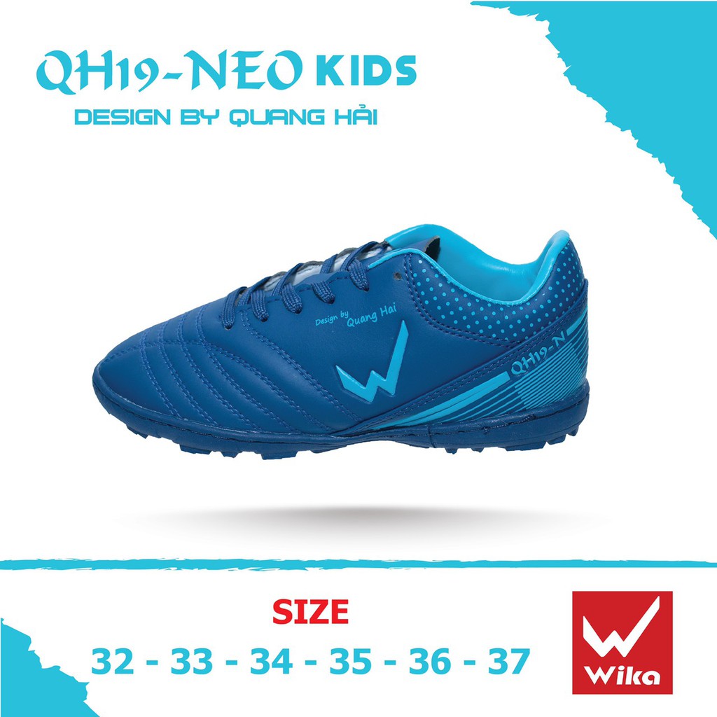Giày đá banh trẻ em chính hãng Wika QH19NEO 5 màu đế Đinh TF sân cỏ nhân tạo