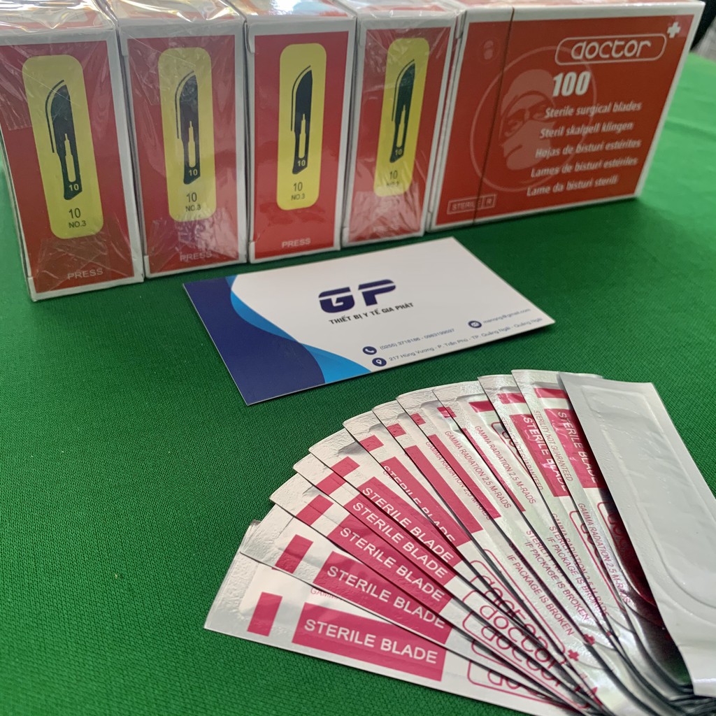LƯỠI DAO DOCTOR SỐ 10, 15, 20 LƯỠI DAO MỔ PHẪU THUẬT DÙNG 1 LẦN
