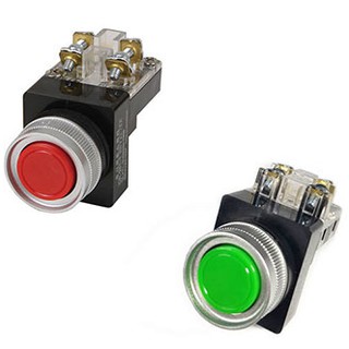 Nút nhấn không đèn Hanyoung CR-251-1 (Xanh - Đỏ - Vàng)