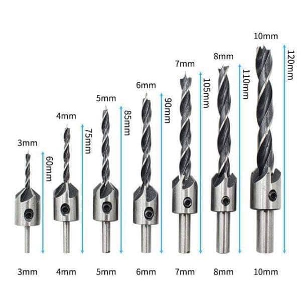 Bộ 7 Mũi Khoan 2 Tầng - Khoan Âm Bắt Vít Chìm