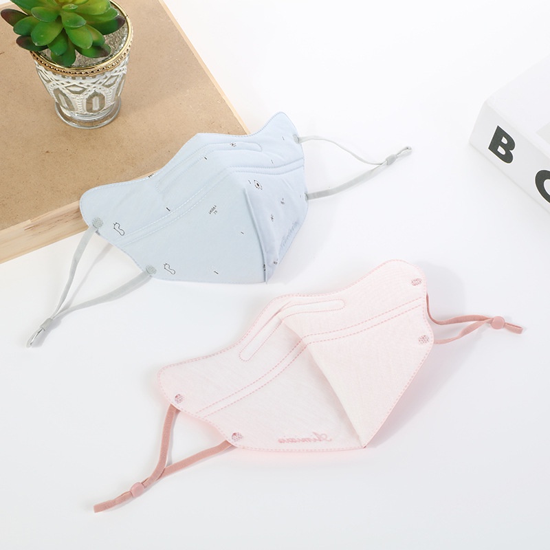 【Mặt nạ kháng khuẩn cho 3-12 tuổi】 Mặt nạ bông 3D Độ dày 3 lớp Chống bụi thoáng khí Thoải mái có thể giặt được có thể tái sử dụng Mặt nạ dễ thương cho bé trai và bé gái