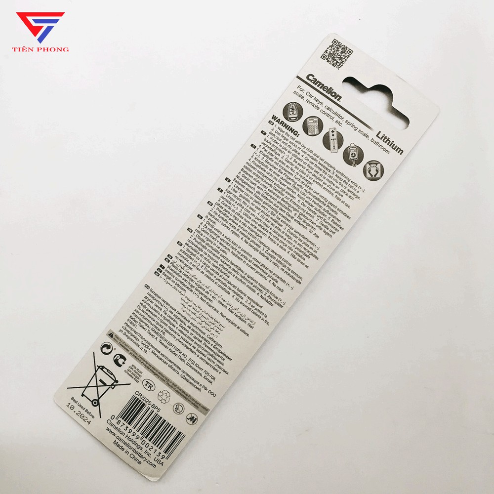 Pin CR2025 Camelion Lithium 3V chính hãng cho máy tính Casio, pin cúc áo, pin cmos máy tính, pin đồng hồ