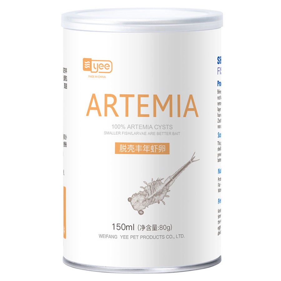 Artemia sấy khô lon nguyên 150ml  -Kèm ống cho ăn