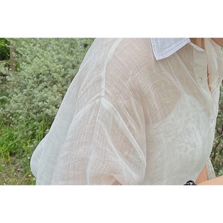Áo sơ mi linen tơ mỏng Cói Design